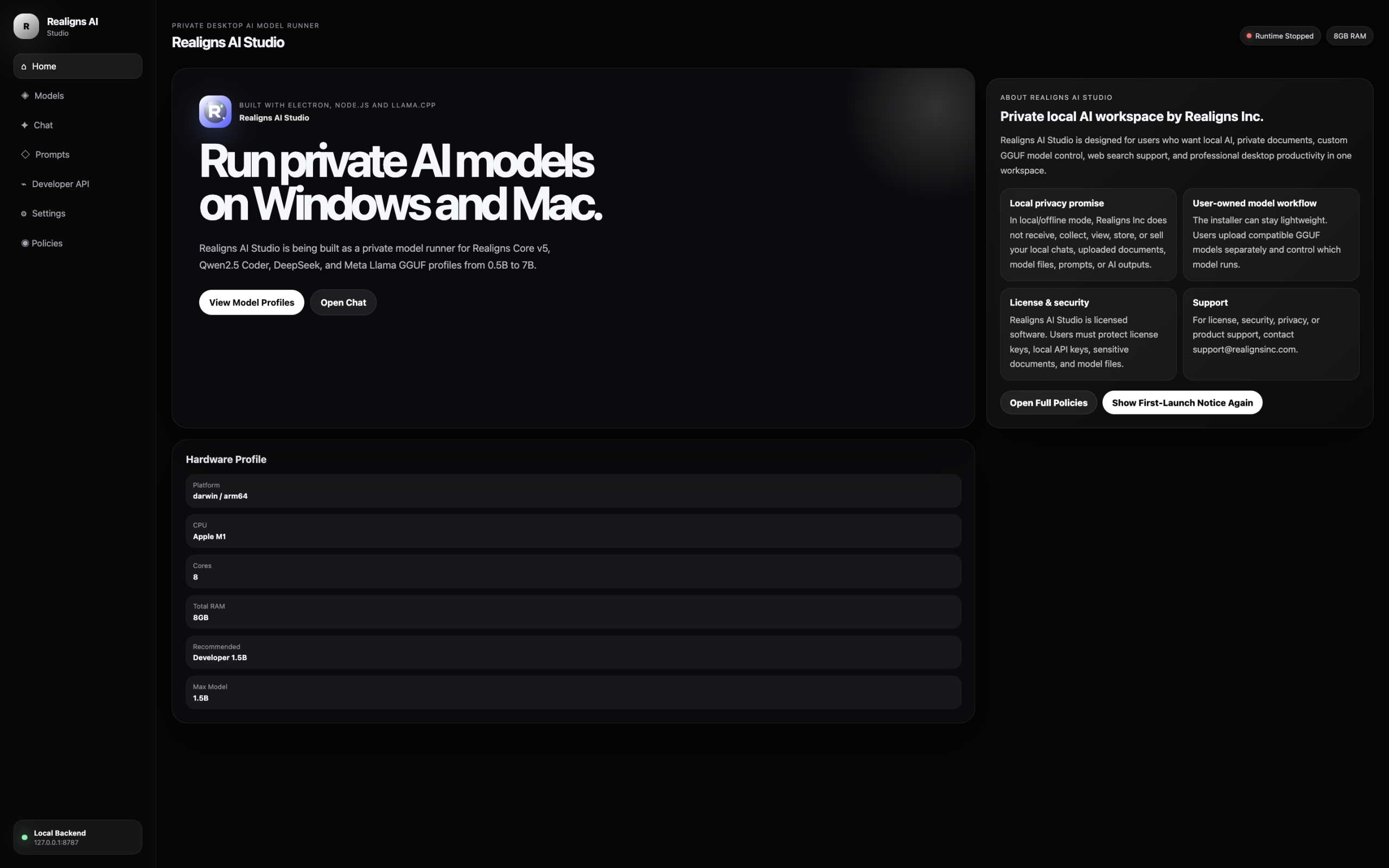 Private AI desktop workspace placeholder image